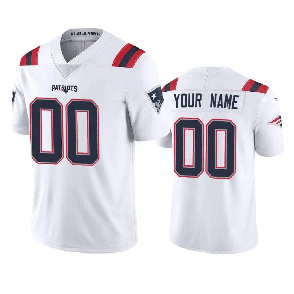 Cooneas Custom NE.Patriots White Vapor Untouchable Home Game Any Name & Numbers Stitched Jerseys