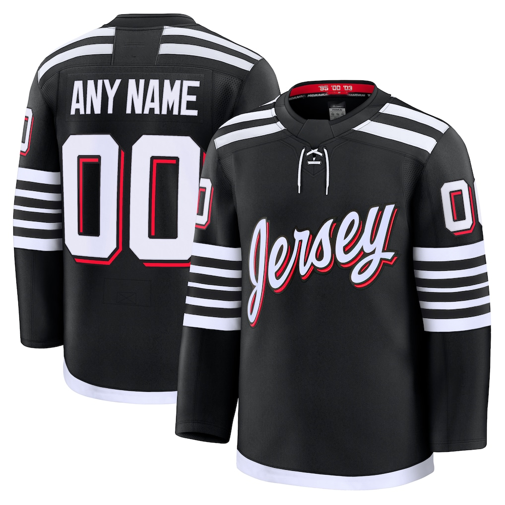 Cooneas Custom N.Jersey Devils Black Alternate Premium Jerseys