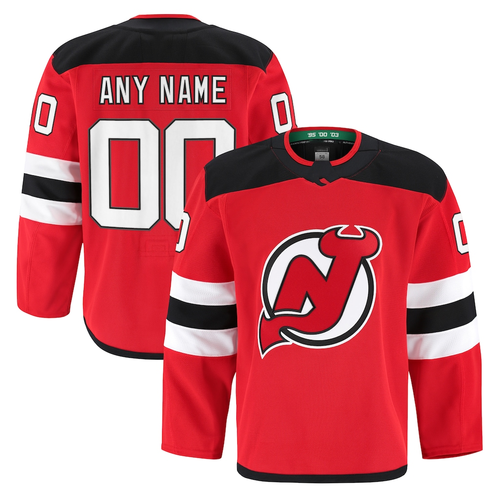 Cooneas Custom N.Jersey Devils Red Home Authentic Pro Jerseys