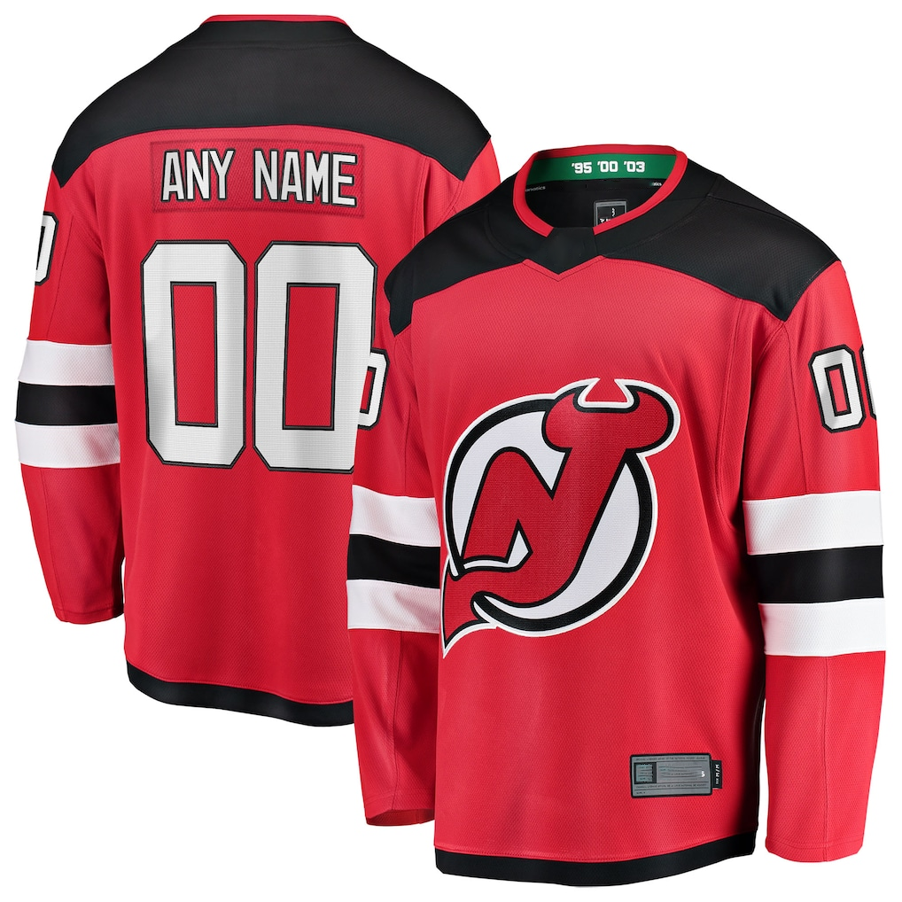 Cooneas Custom N.Jersey Devils Red Home Breakaway Jerseys