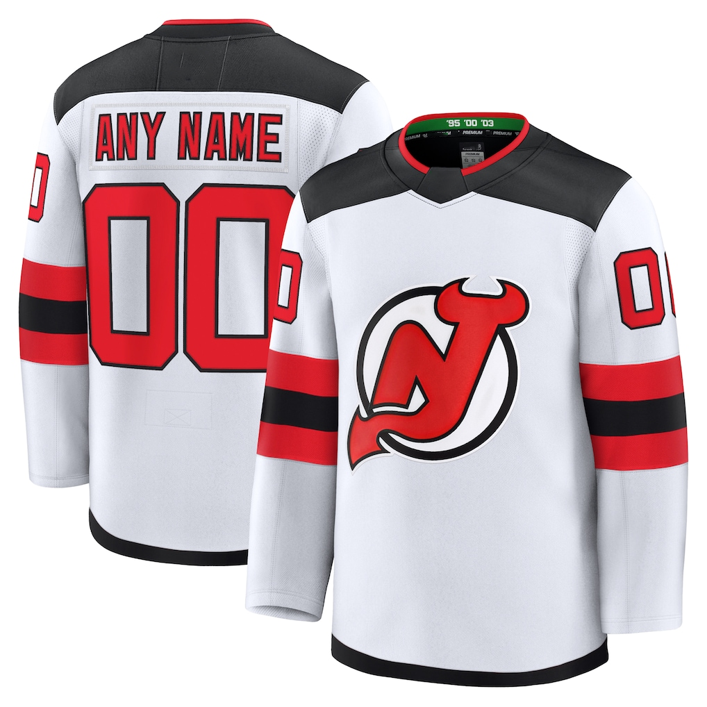 Cooneas Custom N.Jersey Devils White Away Premium Jerseys