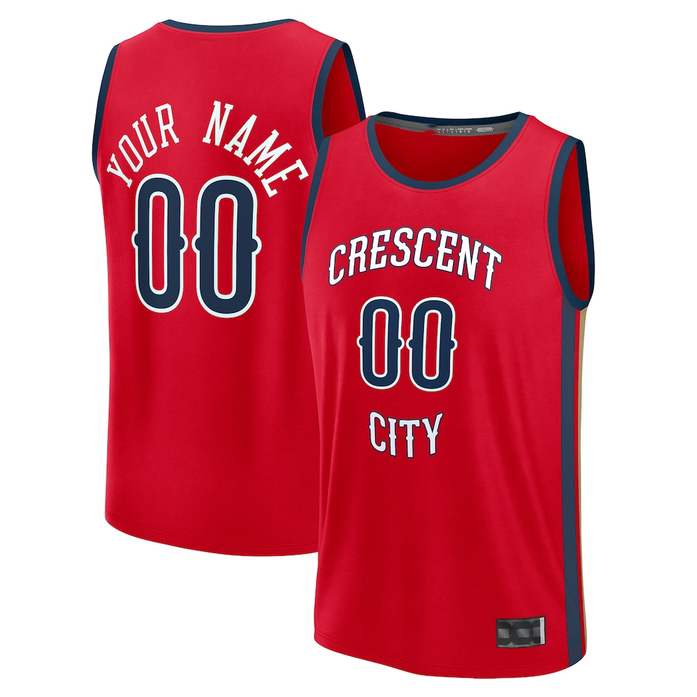 Cooneas Custom NO.Pelicans Red Fast Break Stitched Jerseys- Statement Edition