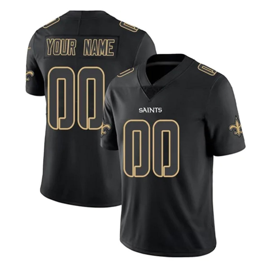Cooneas Custom NO.Saints Black Impact Limited Home Game Any Name & Numbers Stitched Jerseys