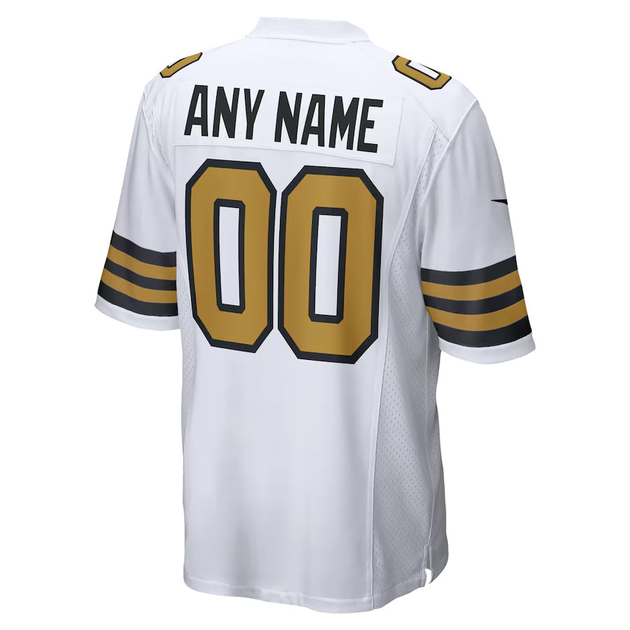 Cooneas Custom NO.Saints White Alternate Game Stitched Jerseys