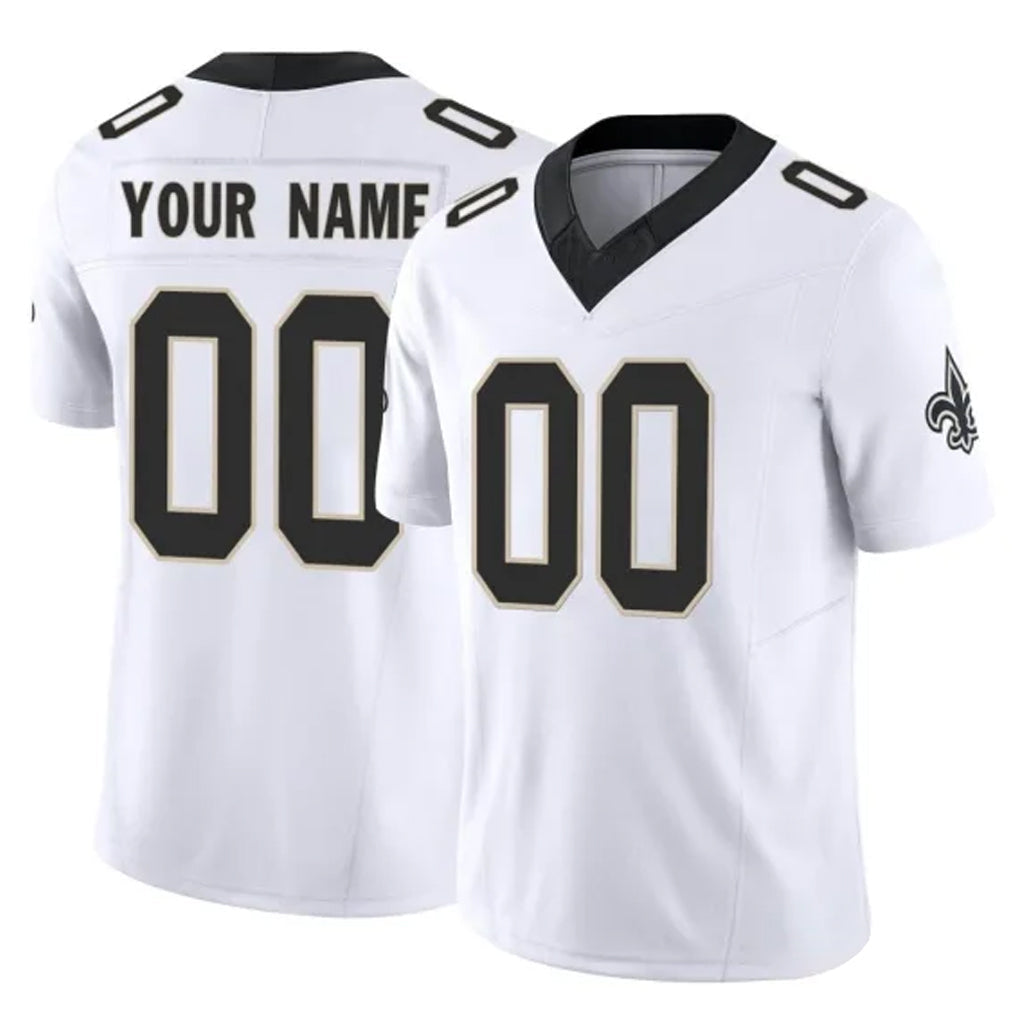 Cooneas Custom NO.Saints White Limited Vapor F.U.S.E. Home Game Any Name & Numbers Stitched Jerseys