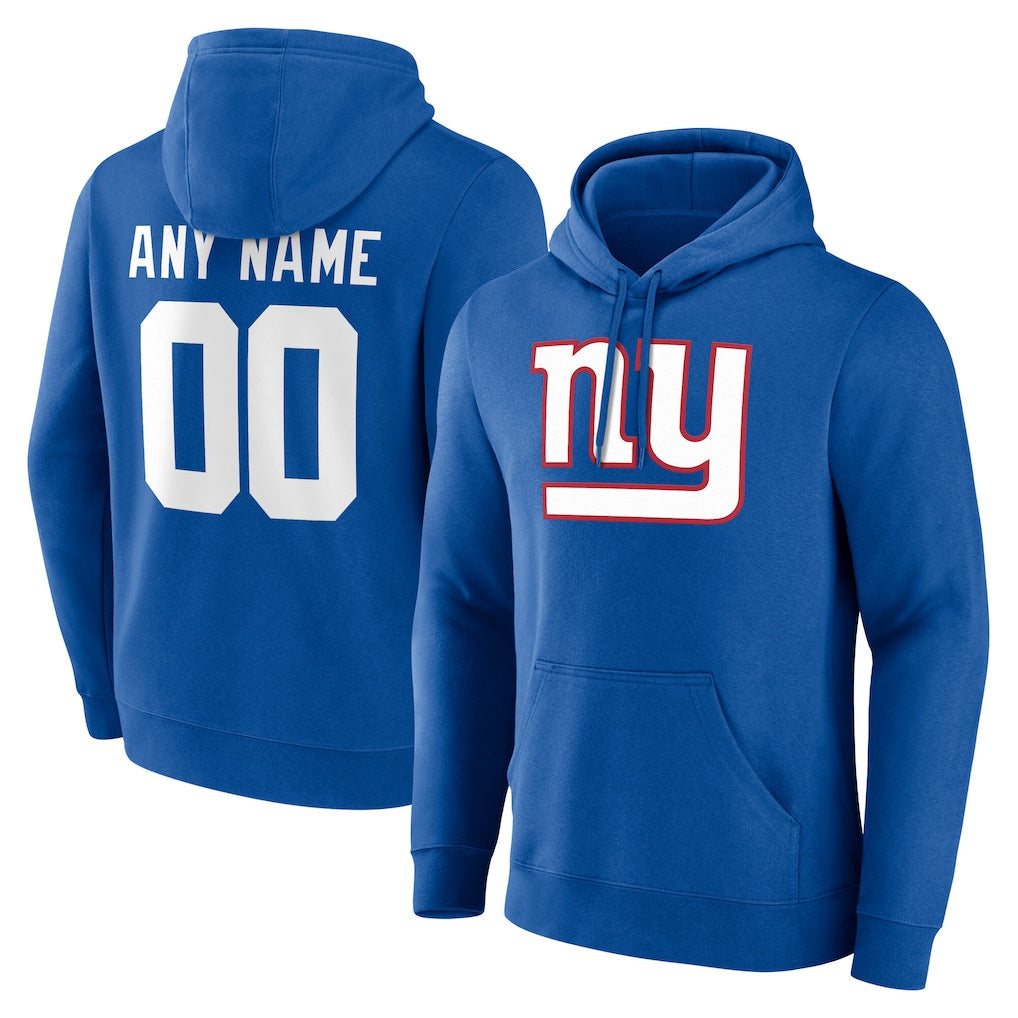 Cooneas Custom NY.Giants Royal Pullover Hoodies Limited Game Any Name & Numbers Stitched Jerseys