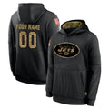 Cooneas Custom NY.Jets Black Salute to Service Hoodies Limited Game Any Name & Numbers Stitched Jerseys