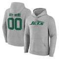 Cooneas Custom NY.Jets Gray LOGO Pullover Hoodies Limited Game Any Name & Numbers Stitched Jerseys