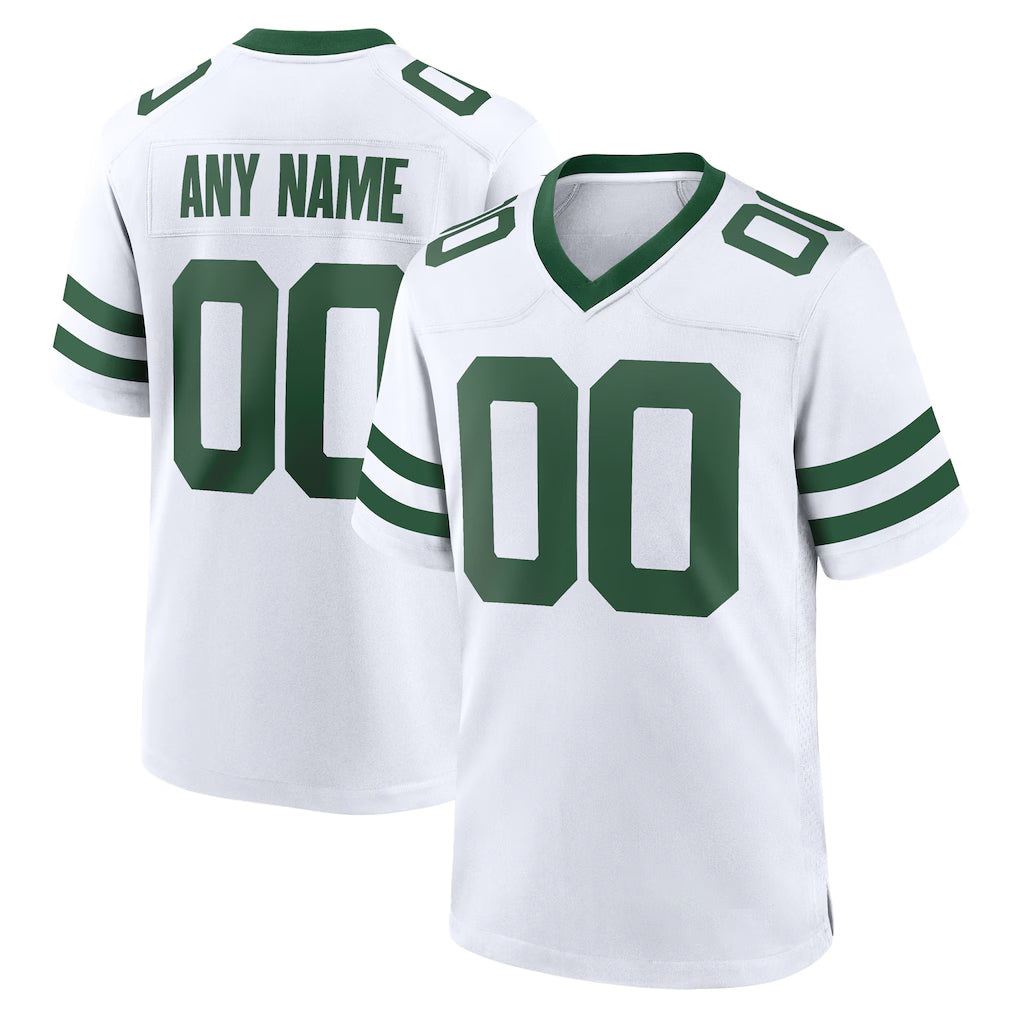 Cooneas Custom NY.Jets White Legacy Home Game Any Name & Numbers Stitched Jerseys