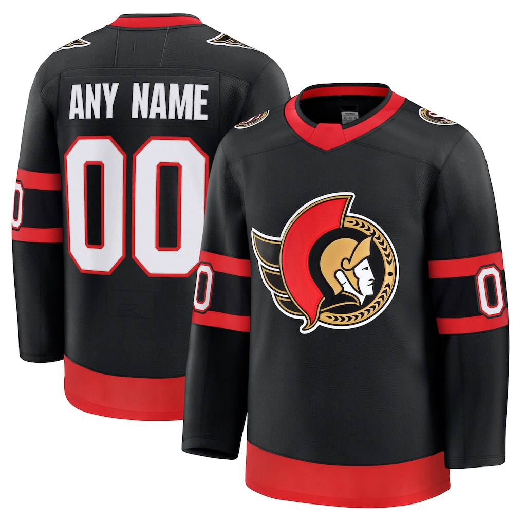 Cooneas Custom O.Senators Black Home Premium Jerseys