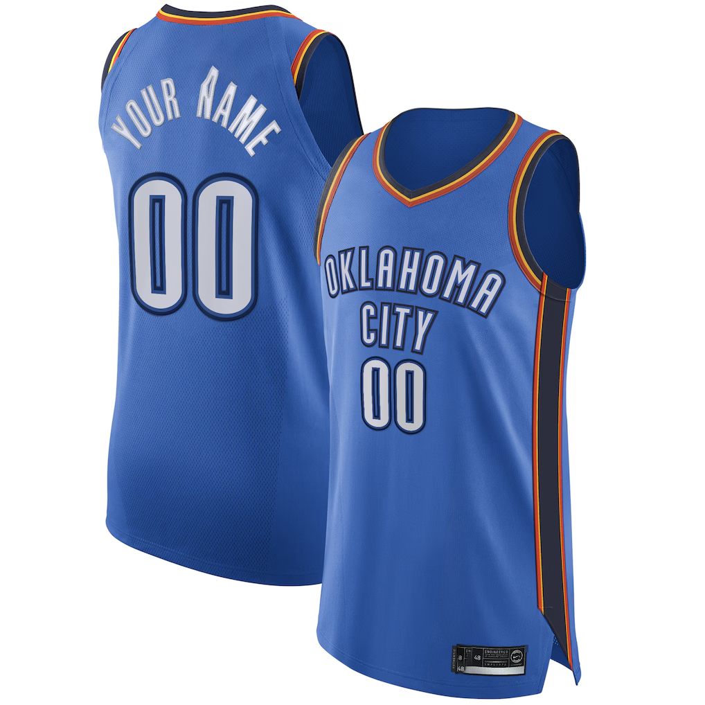 Cooneas Custom OC.Thunder Blue Authentic Stitched Jerseys - Icon Edition