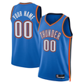 Cooneas Custom OC.Thunder Blue  Fast Break Stitched Jerseys- Statement Edition
