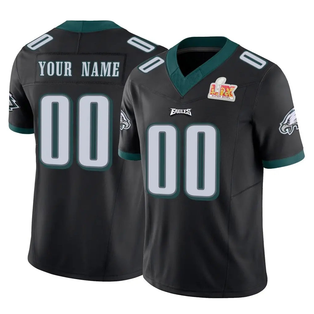 Cooneas Custom P.Eagles Black Limited Vapor F.U.S.E. Super Bowl LIX Home Game Any Name & Numbers Stitched Jerseys