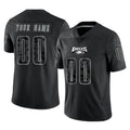 Cooneas Custom P.Eagles Black Reflective Limited Home Game Any Name & Numbers Stitched Jerseys