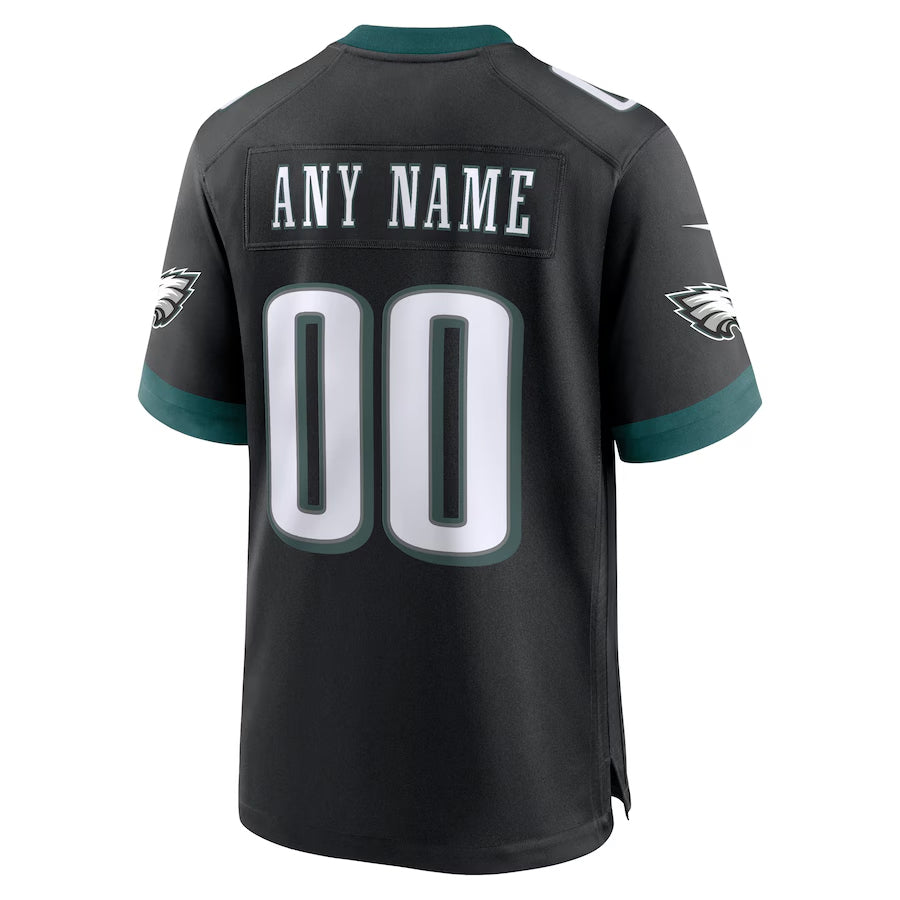Cooneas Custom P.Eagles Black Stitched Alternate Game Stitched Jerseys