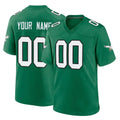 Cooneas Custom P.Eagles Green Kelly Alternate Home Game Any Name & Numbers Stitched Jerseys