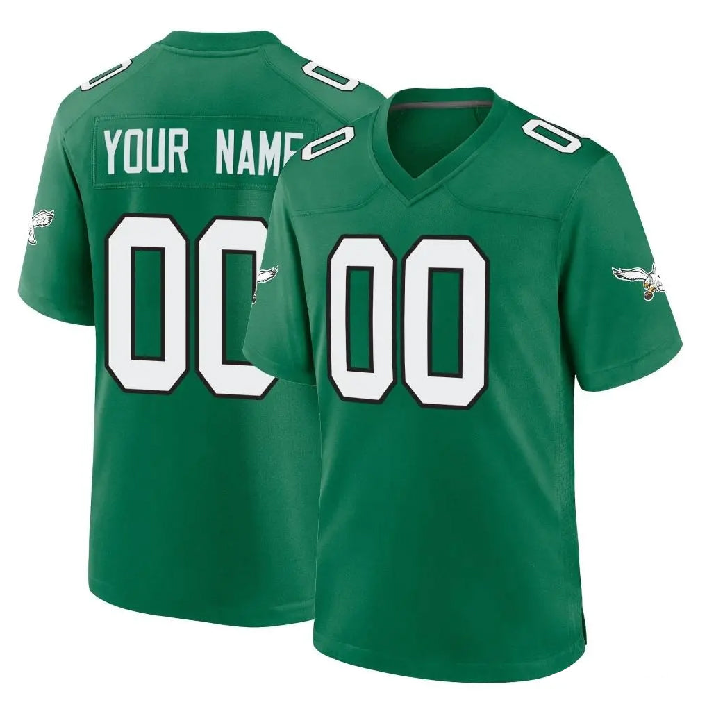 Cooneas Custom P.Eagles Green Kelly Alternate Home Game Any Name & Numbers Stitched Jerseys