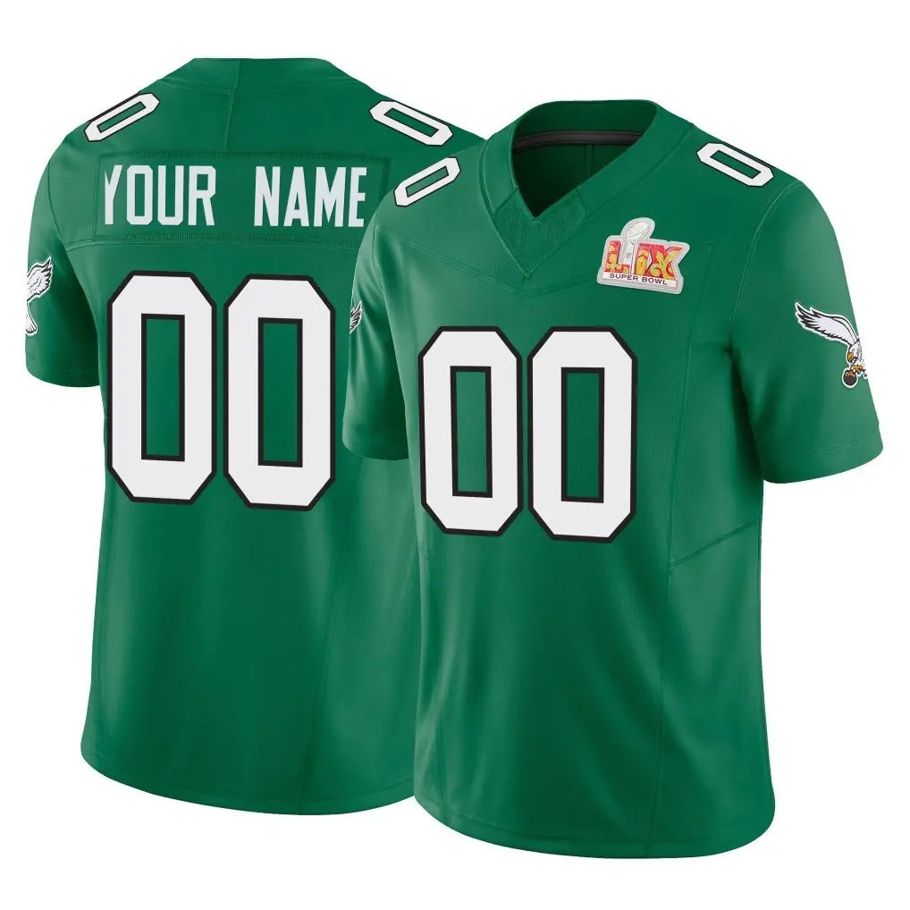 Cooneas Custom P.Eagles Green Kelly Alternate Vapor F.U.S.E. Super Bowl LIX Home Game Any Name & Numbers Stitched Jerseys