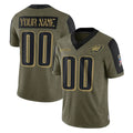 Cooneas Custom P.Eagles Olive Salute To Service Limited Game Any Name & Numbers Stitched Jerseys