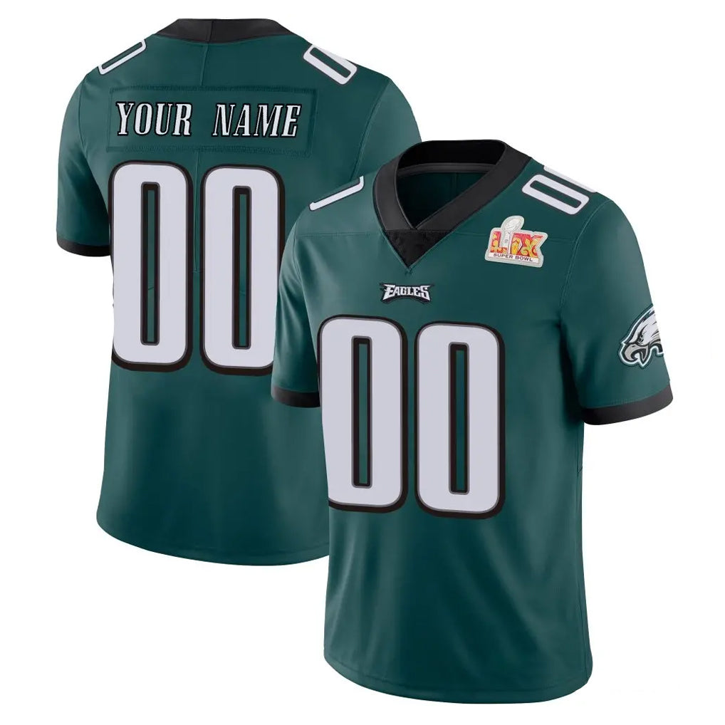 Cooneas Custom P.Eagles Team Color Green Vapor Untouchable Super Bowl LIX Home Game Any Name & Numbers Stitched Jerseys