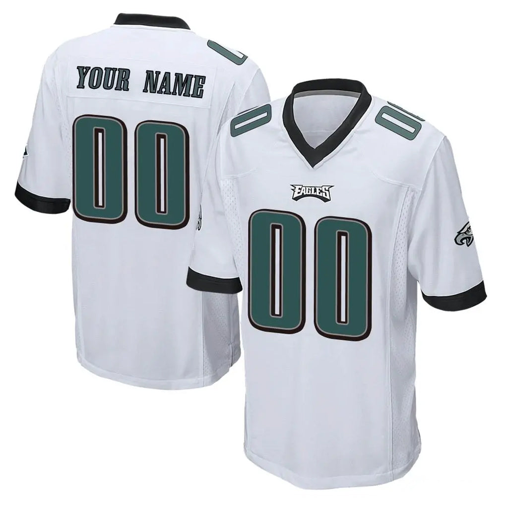 Cooneas Custom P.Eagles White Home Game Any Name & Numbers Stitched Jerseys