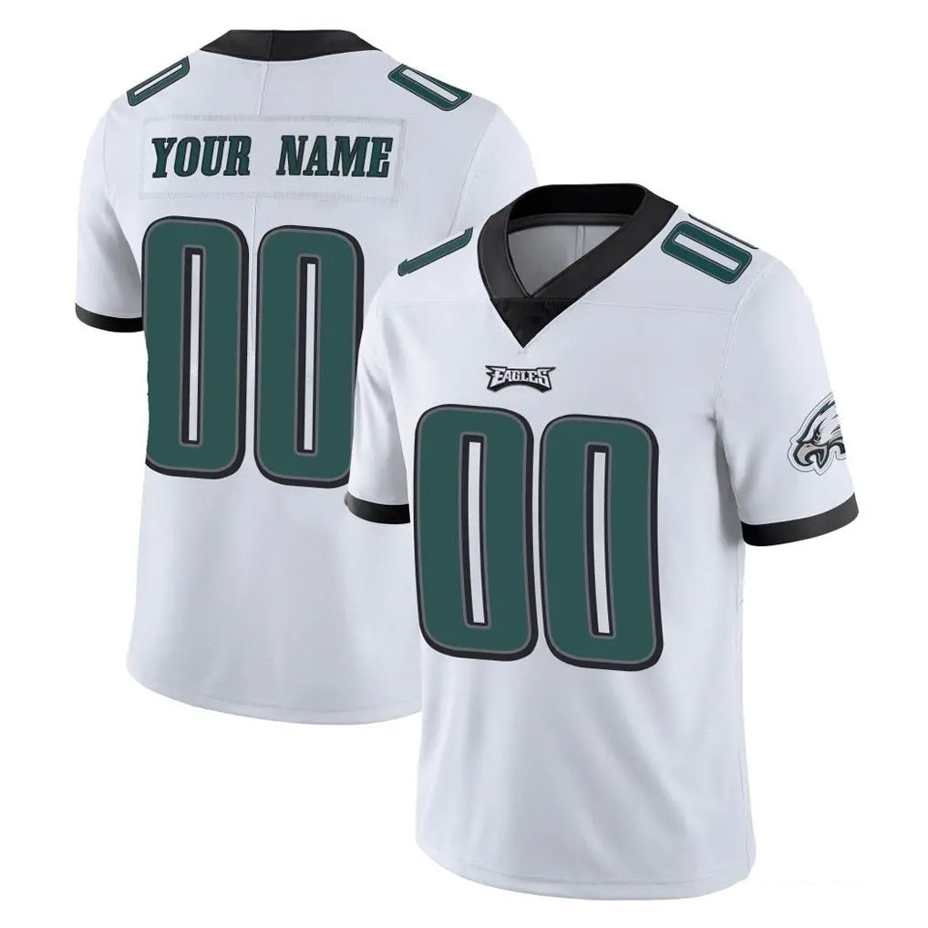 Cooneas Custom P.Eagles White Limited Vapor Untouchable Home Game Any Name & Numbers Stitched Jerseys