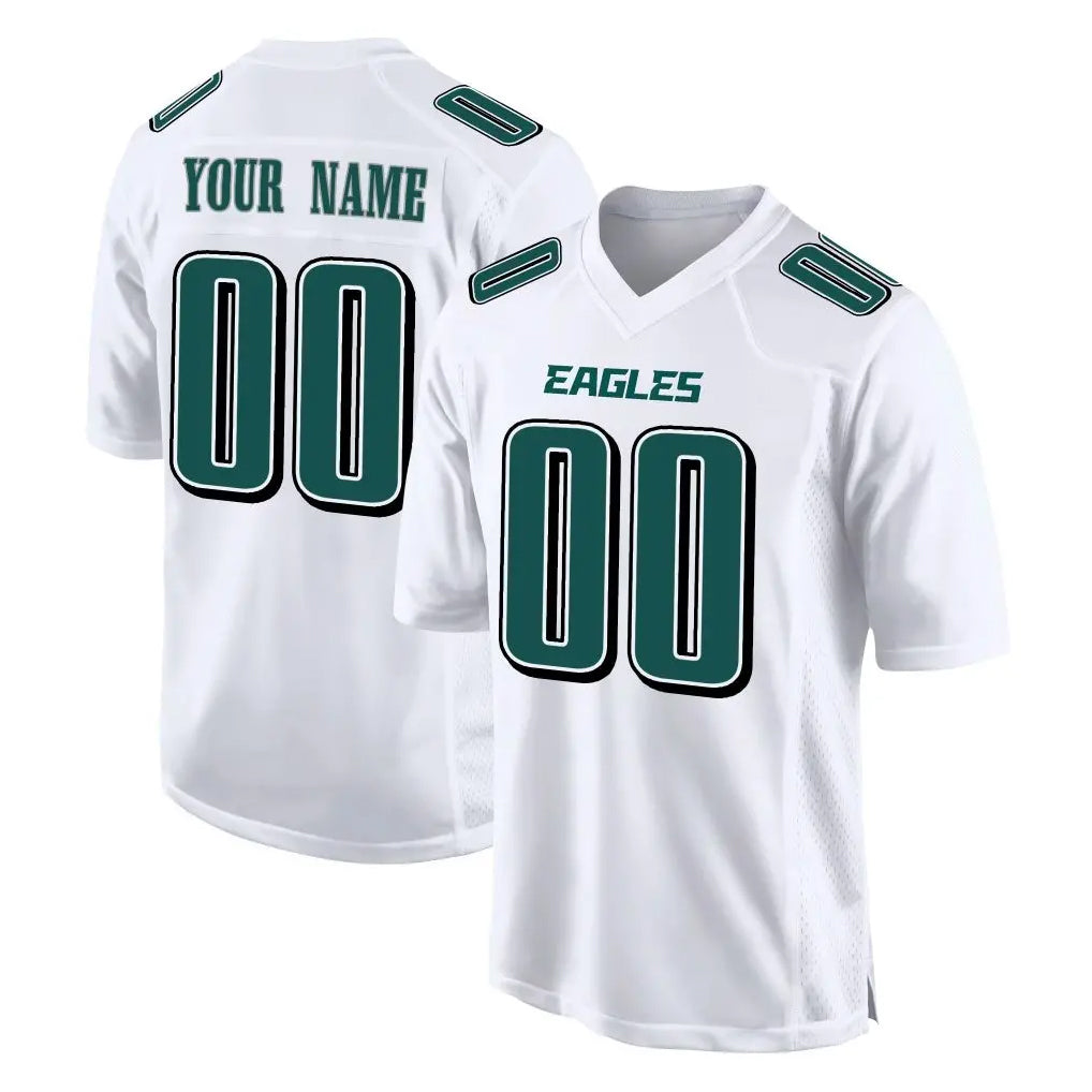 Cooneas Custom P.Eagles White Tundra Fashion Home Game Any Name & Numbers Stitched Jerseys
