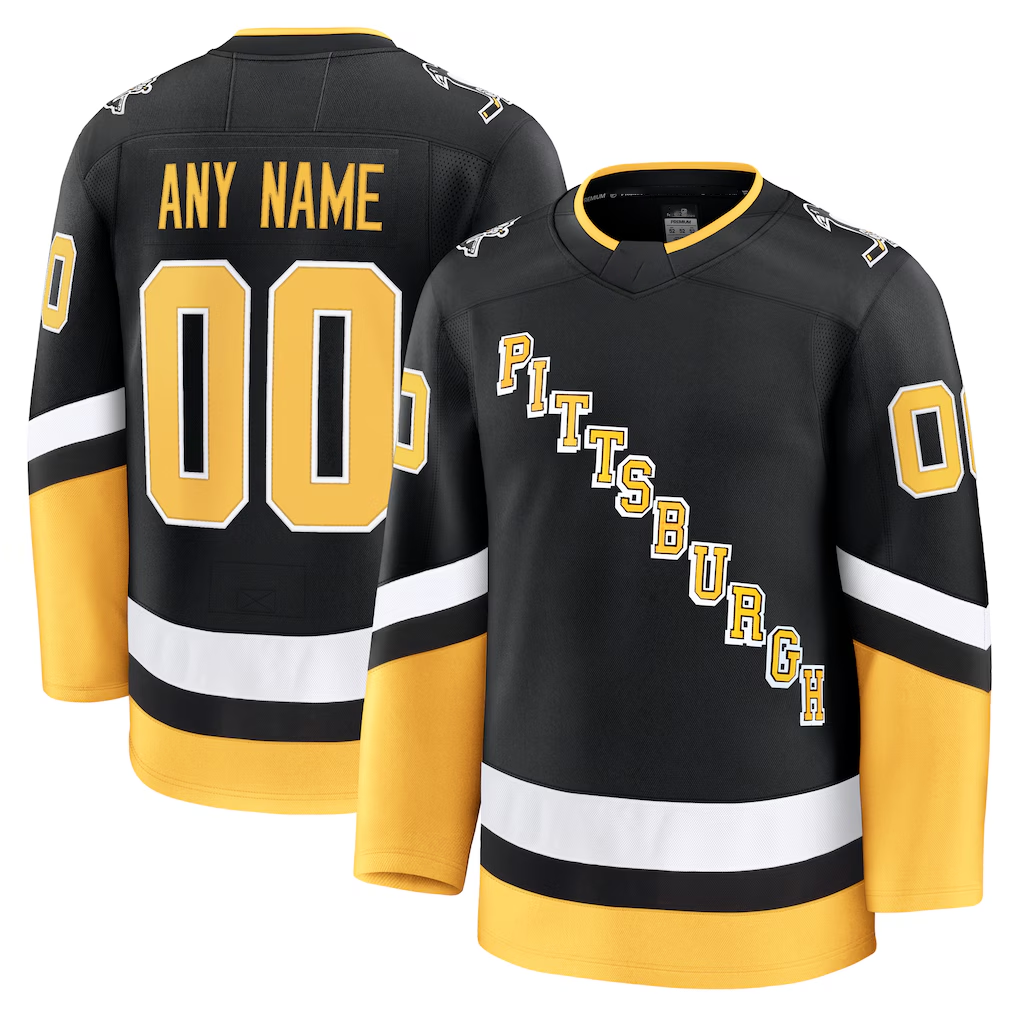 Cooneas Custom P.Penguins Black Alternate Premium Jerseys