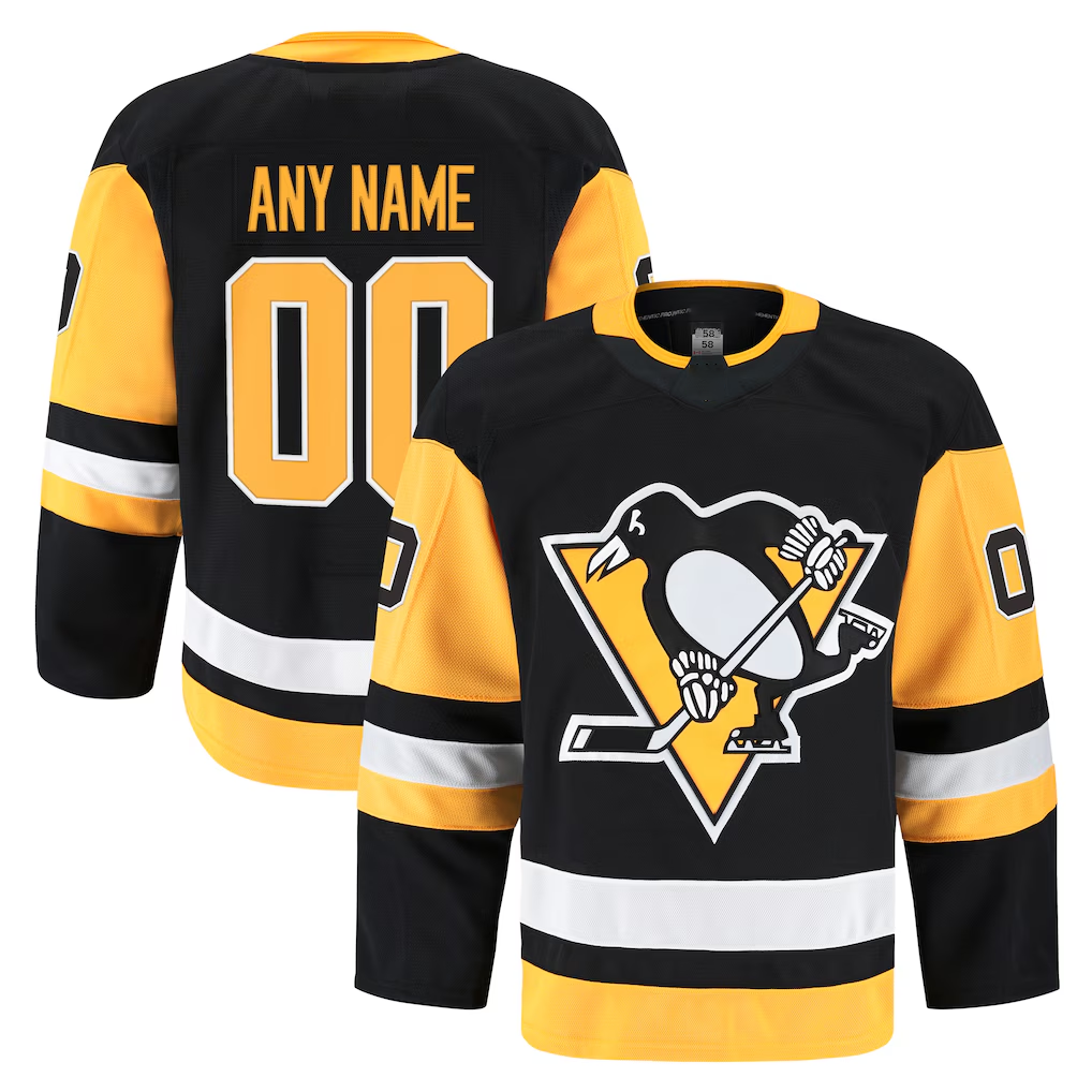 Cooneas Custom P.Penguins Black Home Authentic Pro Jerseys