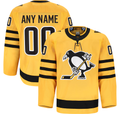 Cooneas Custom P.Penguins Gold Alternate Authentic Pro Jerseys