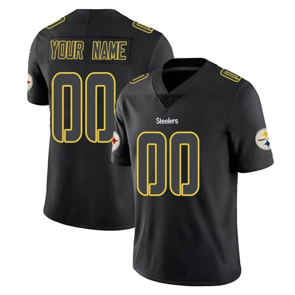 Cooneas Custom P.Steelers Black Impact Limited Home Game Any Name & Numbers Stitched Jerseys