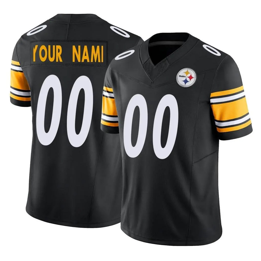 Cooneas Custom P.Steelers Black Limited Vapor F.U.S.E. Home Game Any Name & Numbers Stitched Jerseys
