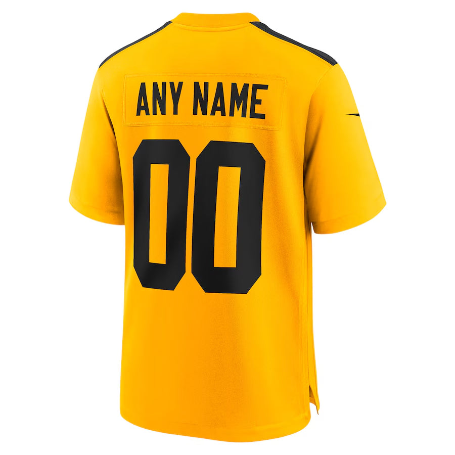 Cooneas Custom P.Steelers Gold Alternate Game Stitched Jerseys