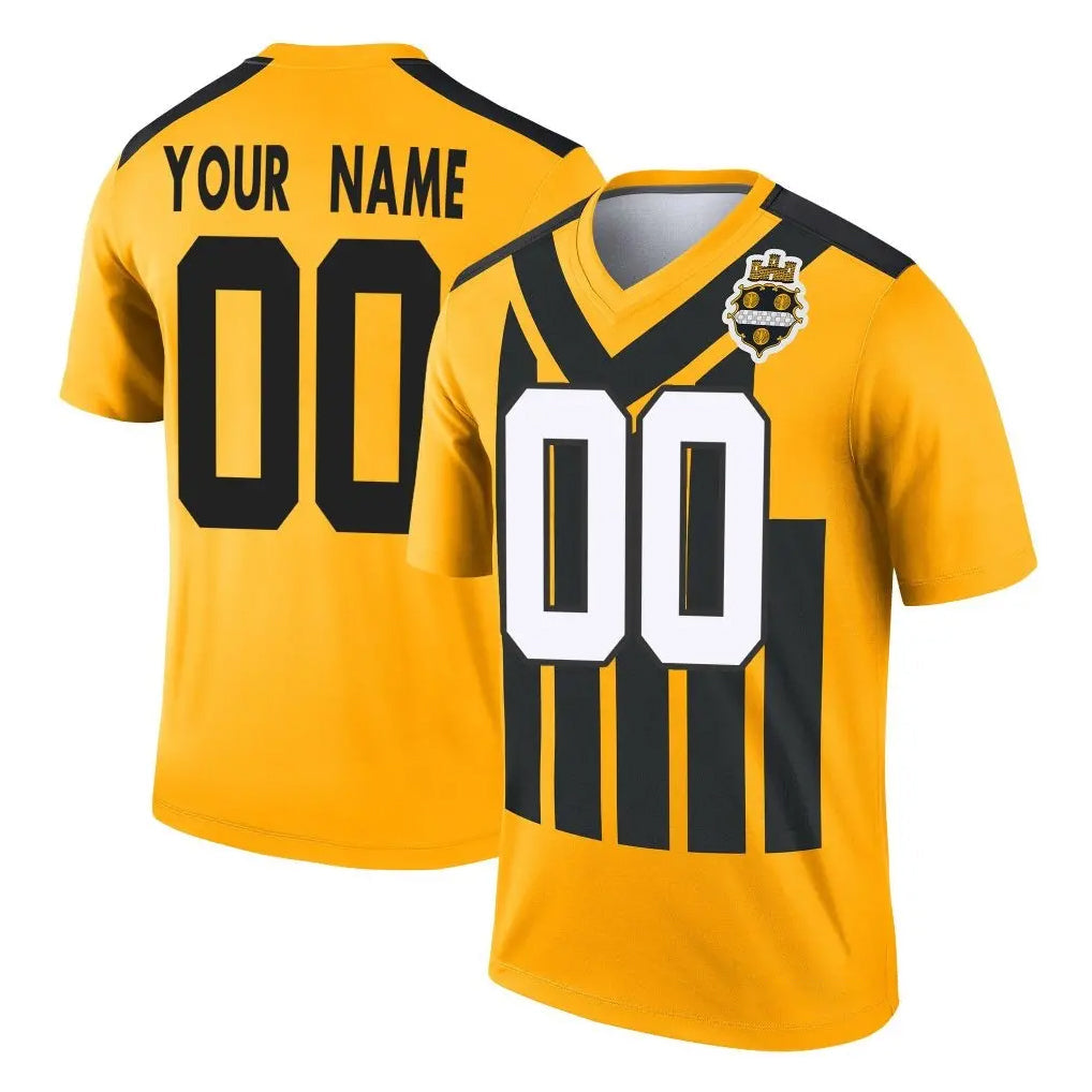 Cooneas Custom P.Steelers Gold Legend Limited 1933 Throwback Performance Home Game Any Name & Numbers Stitched Jerseys