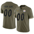 Cooneas Custom P.Steelers Salute To Service Limited Olive Stitched Jerseys