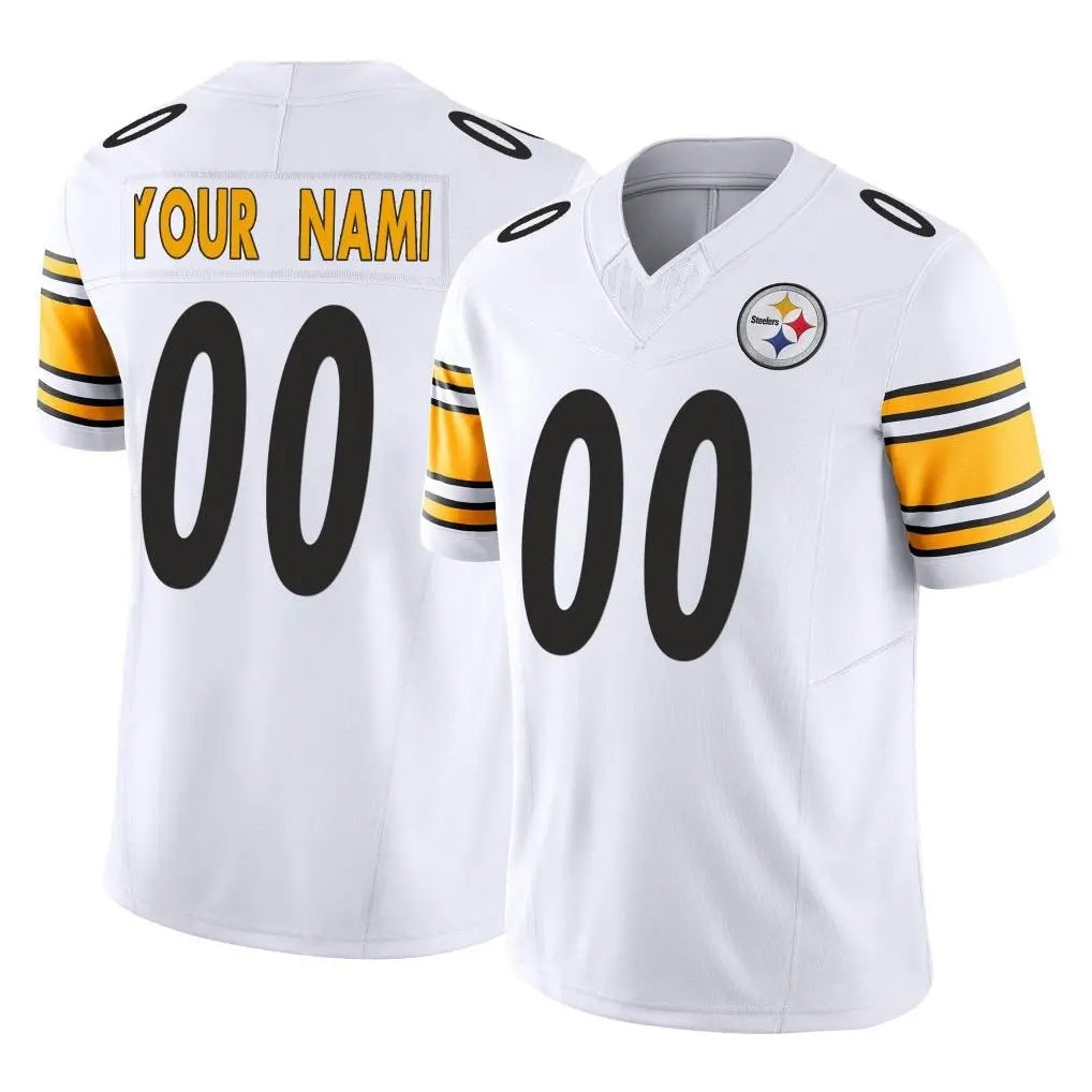 Cooneas Custom P.Steelers White Limited Vapor F.U.S.E. Home Game Any Name & Numbers Stitched Jerseys