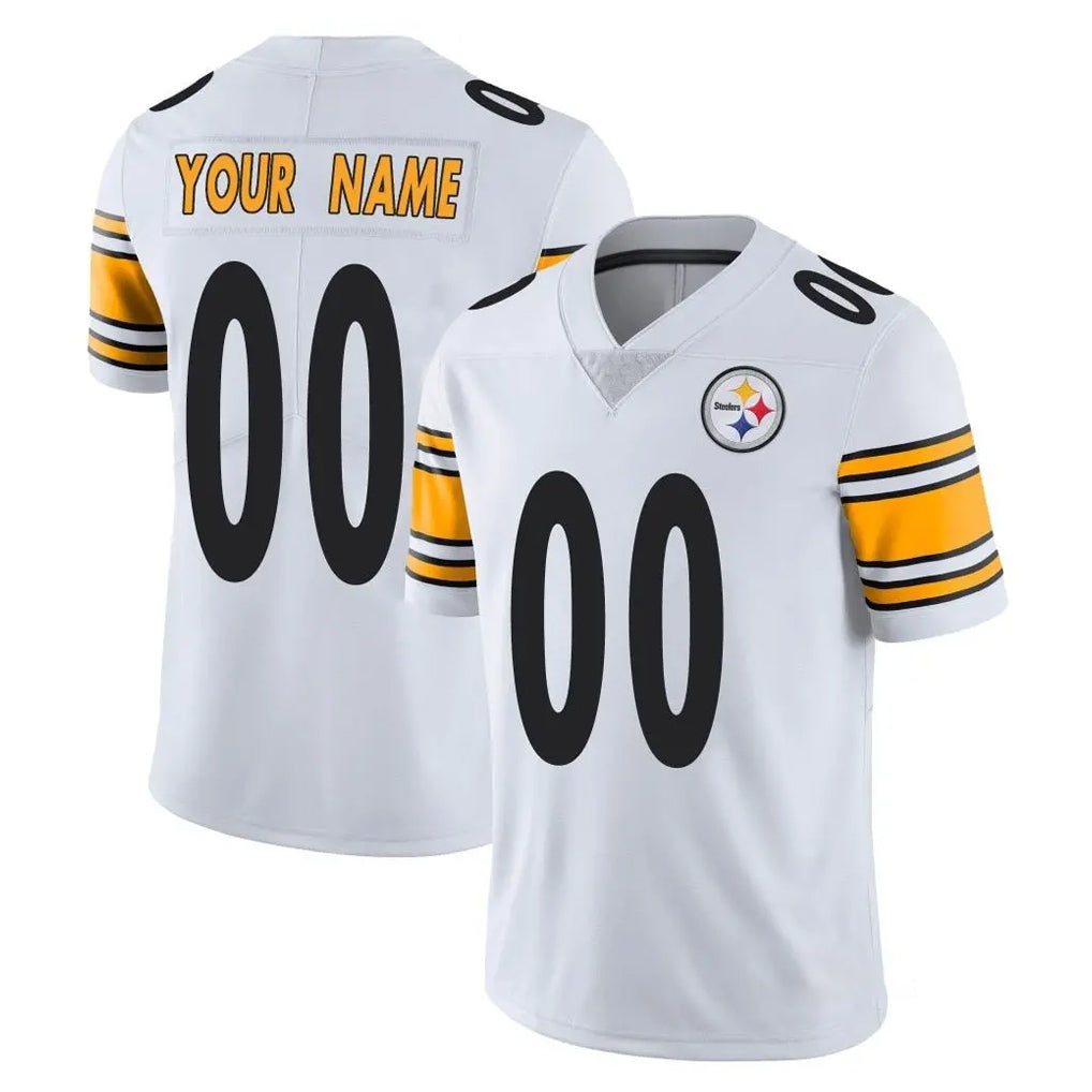 Cooneas Custom P.Steelers White Limited Vapor Untouchable Home Game Any Name & Numbers Stitched Jerseys