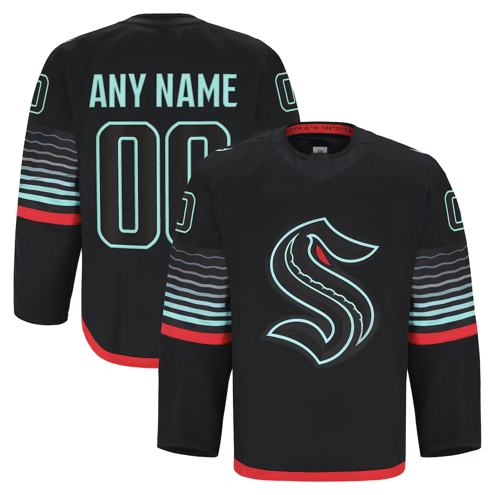 Cooneas Custom S.Kraken Black Alternate Authentic Pro Jerseys