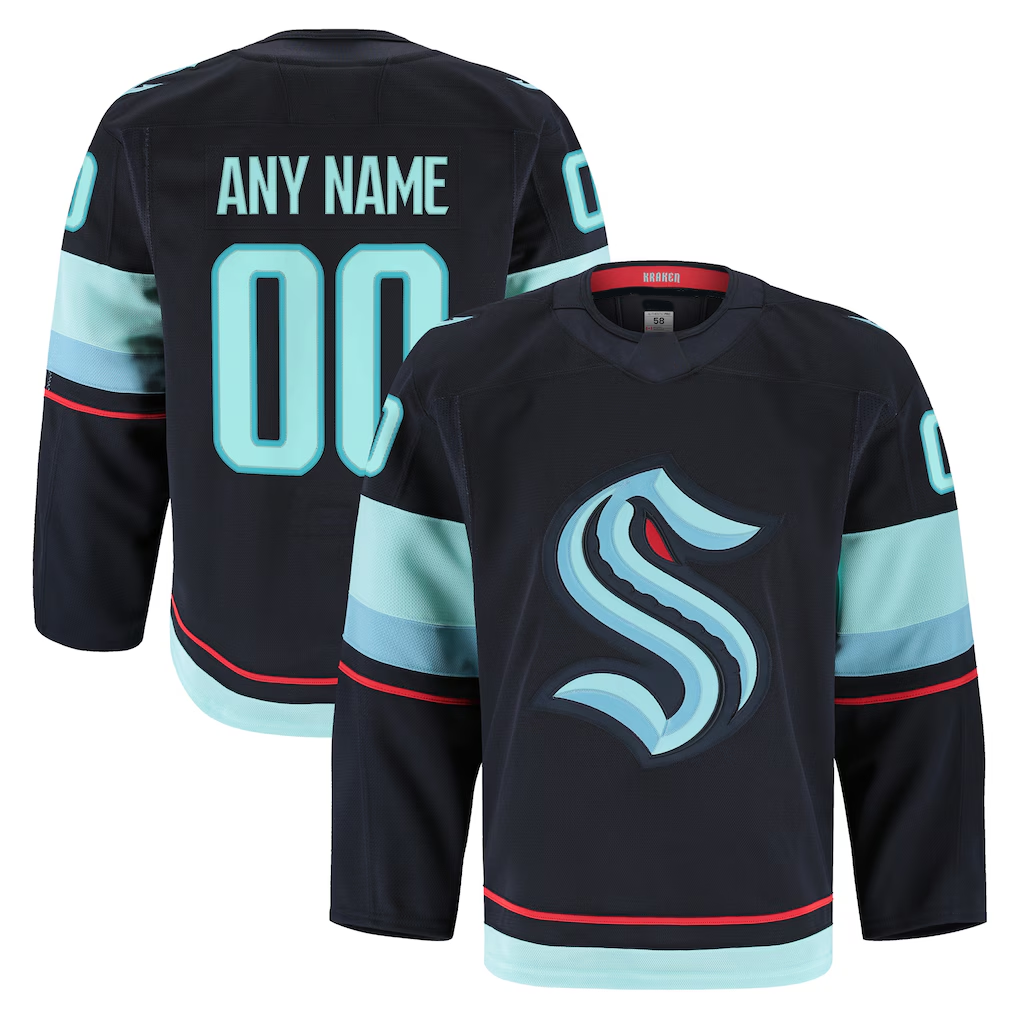 Cooneas Custom S.Kraken Navy Home Authentic Pro Jerseys