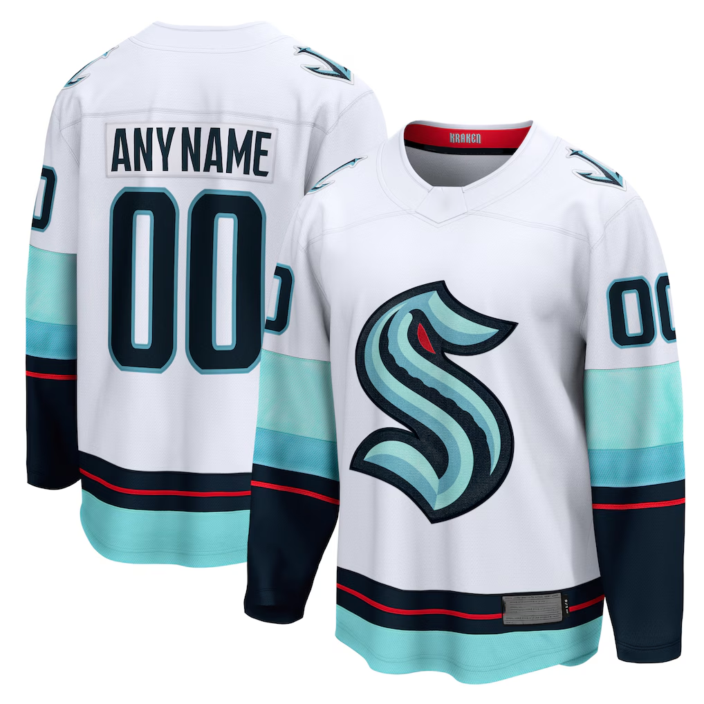 Cooneas Custom S.Kraken White Away Breakaway Jerseys