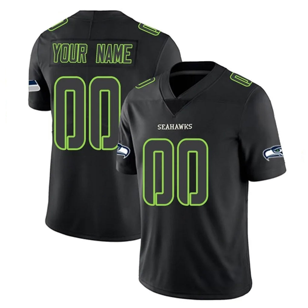 Cooneas Custom S.Seahawks Black Impact Limited Home Game Any Name & Numbers Stitched Jerseys