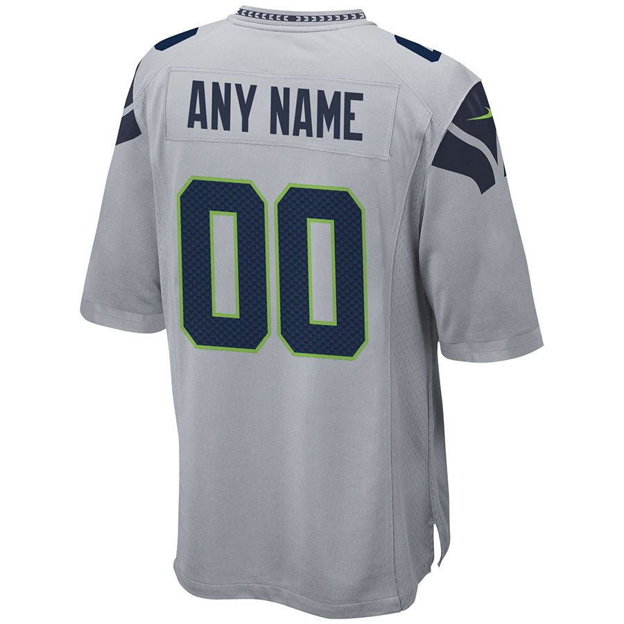 Cooneas Custom S.Seahawks Gray Alternate Game Stitched Jerseys