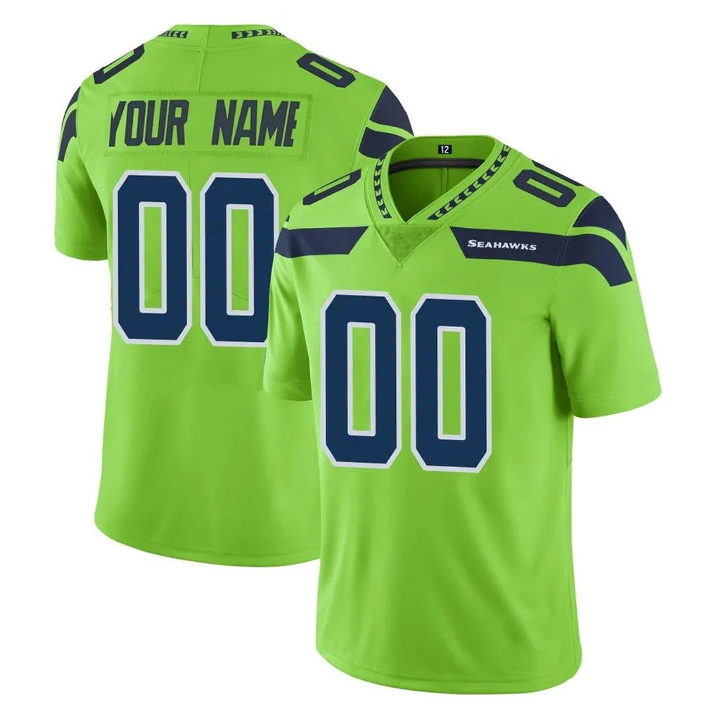 Cooneas Custom S.Seahawks Green Limited Color Rush Home Game Any Name & Numbers Stitched Jerseys