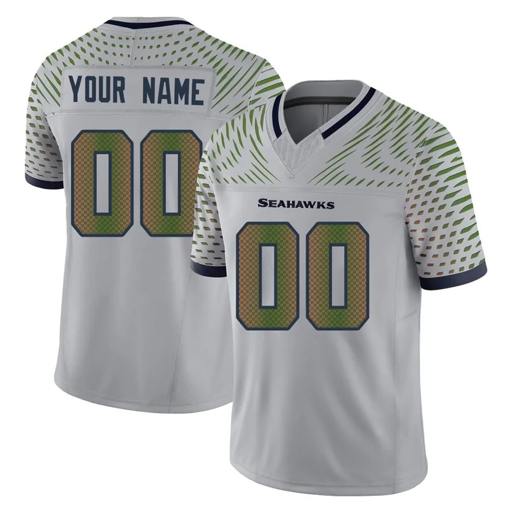 Cooneas Custom S.Seahawks Grey Limited 2025 Rivalries Collection Home Game Any Name & Numbers Stitched Jerseys