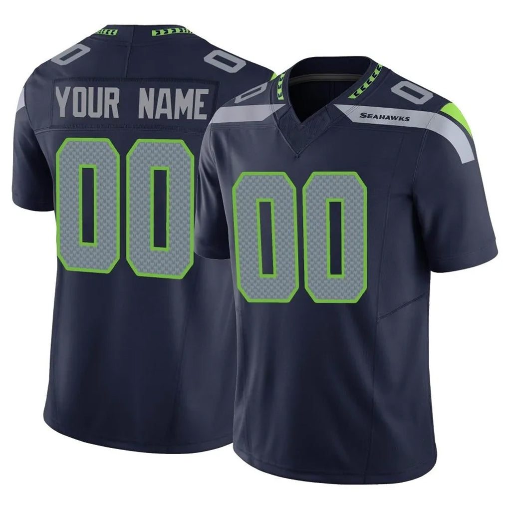 Cooneas Custom S.Seahawks Navy Limited Vapor F.U.S.E. Home Game Any Name & Numbers Stitched Jerseys