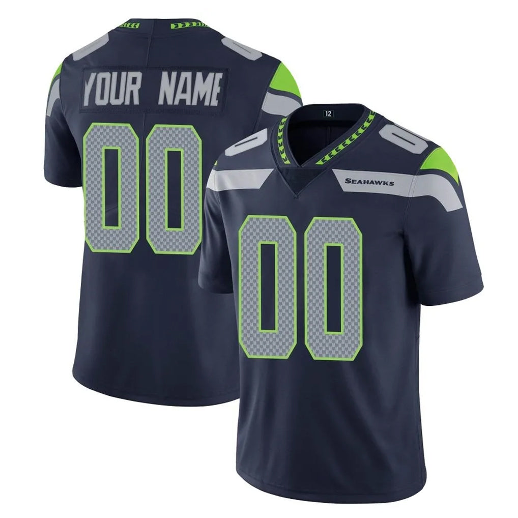 Cooneas Custom S.Seahawks Navy Limited Vapor Untouchable Home Game Any Name & Numbers Stitched Jerseys