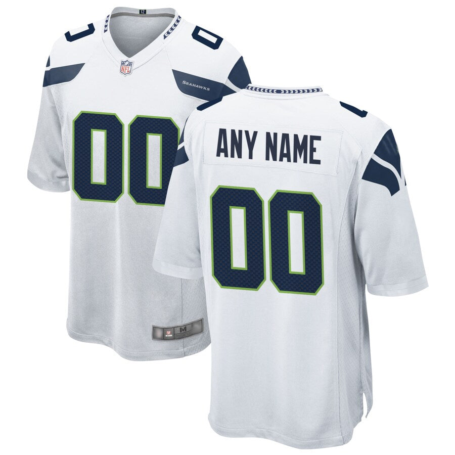 Cooneas Custom S.Seahawks White Home Game Stitched Jerseys