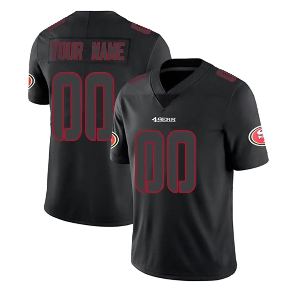 Cooneas Custom SF.49ers Black Impact Limited Home Game Any Name & Numbers Stitched Jerseys