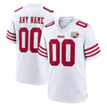 Cooneas Custom SF.49ers White 80th Game Home Any Name & Numbers Stitched Jerseys