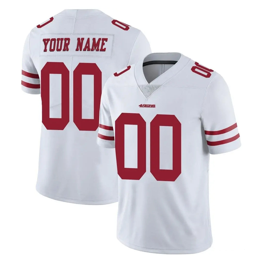 Cooneas Custom SF.49ers White Limited Vapor Untouchable Home Game Any Name & Numbers Stitched Jerseys